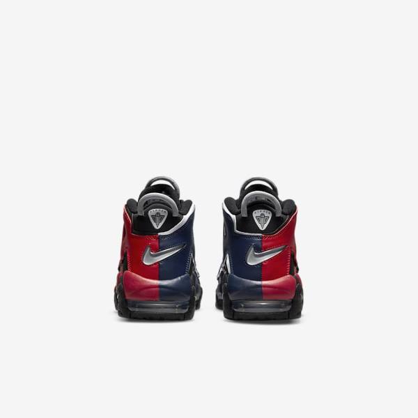 Kids' Nike Air More Uptempo Older Sneakers Black / Navy / White / Red | NK965PUD