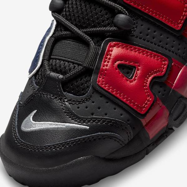 Kids' Nike Air More Uptempo Older Sneakers Black / Navy / White / Red | NK965PUD