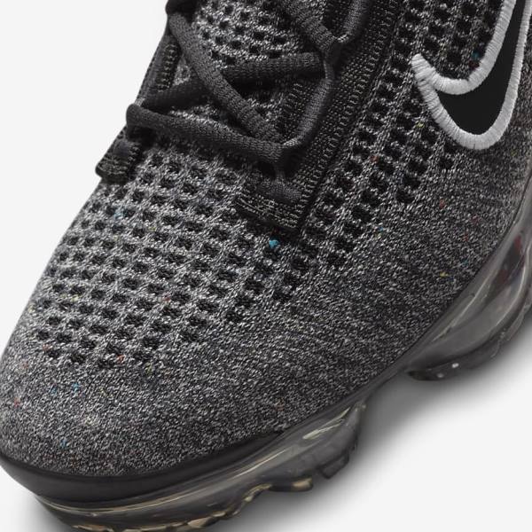 Kids' Nike Air VaporMax 2021 FK Older Sneakers Black / White / Dark Grey / Black | NK284JRX