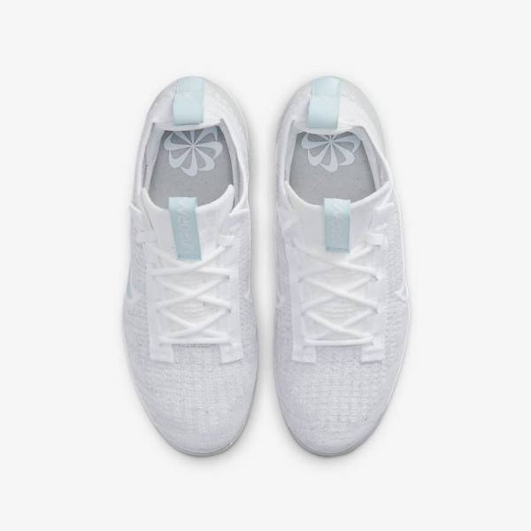 Kids' Nike Air VaporMax 2021 FK Older Sneakers White | NK436TBC