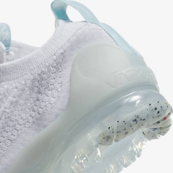 Kids' Nike Air VaporMax 2021 FK Older Sneakers White | NK436TBC