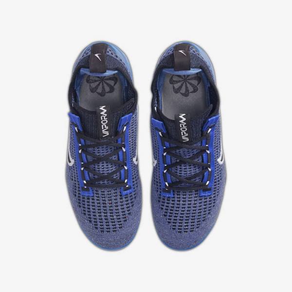 Kids' Nike Air VaporMax 2021 FK Older Sneakers Royal / White / Dark Grey / Black | NK538OUF