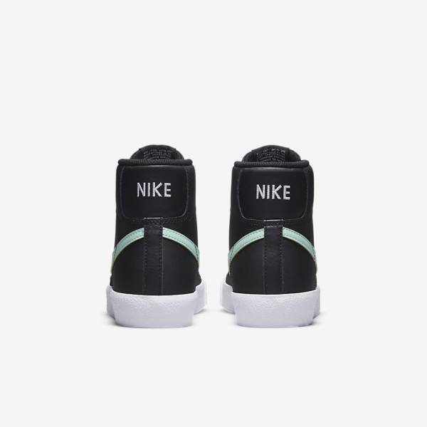 Kids' Nike Blazer Mid 77 Older Sneakers Black / White / Mint | NK150TLN