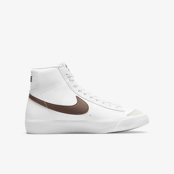 Kids' Nike Blazer Mid 77 Older Sneakers White | NK278XHP