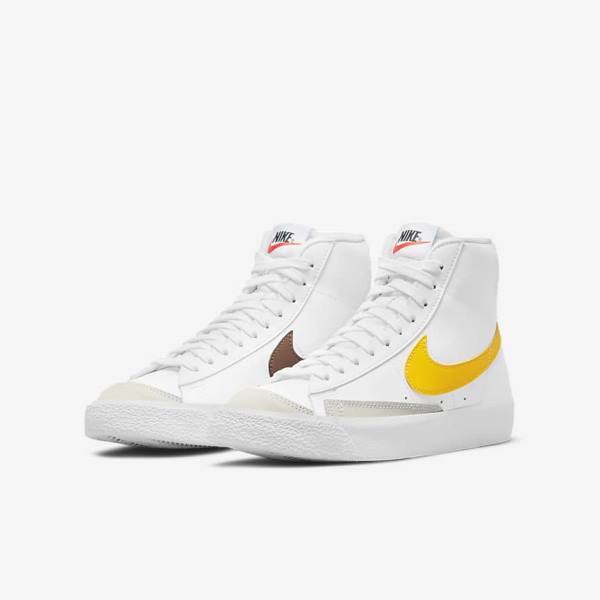 Kids' Nike Blazer Mid 77 Older Sneakers White | NK278XHP