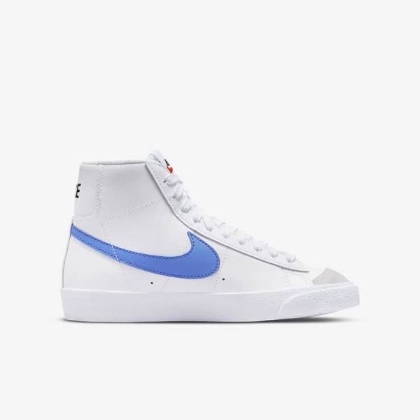 Kids' Nike Blazer Mid 77 Older Sneakers White / Blue / Black / Red | NK692ZCX