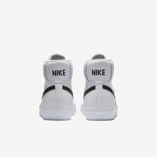 Kids' Nike Blazer Mid 77 Older Sneakers White / Orange / Black | NK798BNK