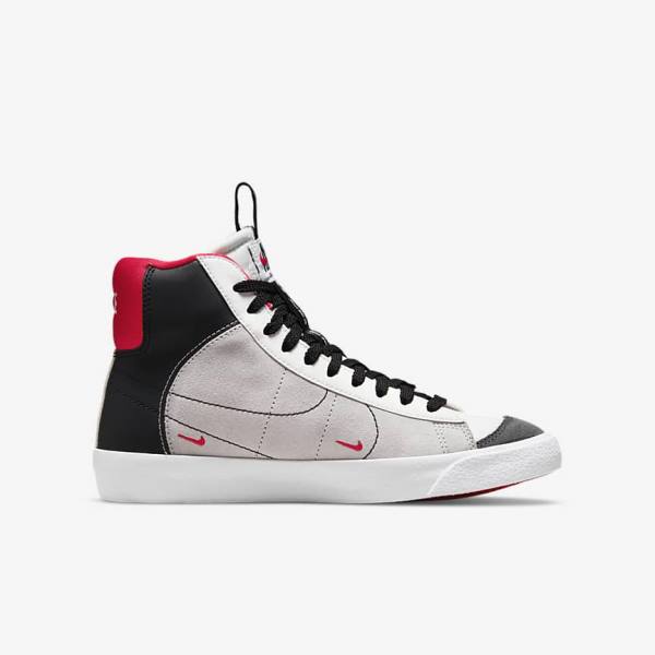 Kids' Nike Blazer Mid 77 SE Dance Older Sneakers White / Red / Light Grey / Black | NK862YUO