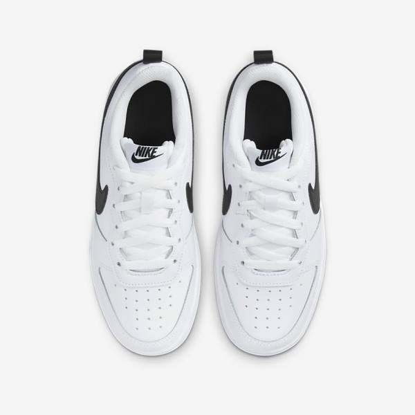 Kids' Nike Court Borough Low 2 Older Sneakers White / Black | NK216WBA