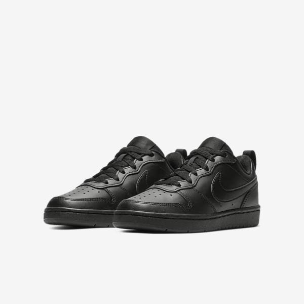 Kids' Nike Court Borough Low 2 Older Sneakers Black | NK879UGT