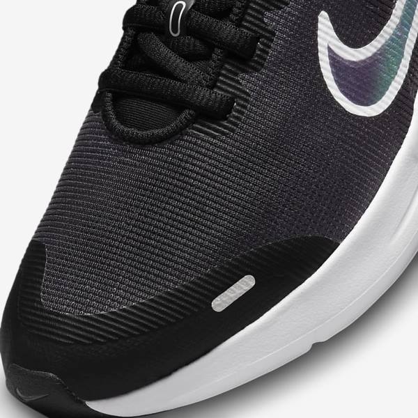 Kids' Nike Downshifter 12 Older Road Running Shoes Black / Dark Grey / White | NK631EXH