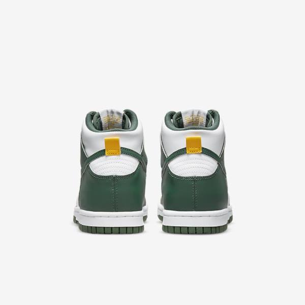 Kids' Nike Dunk High Older Sneakers Green / Gold / White | NK137AGN