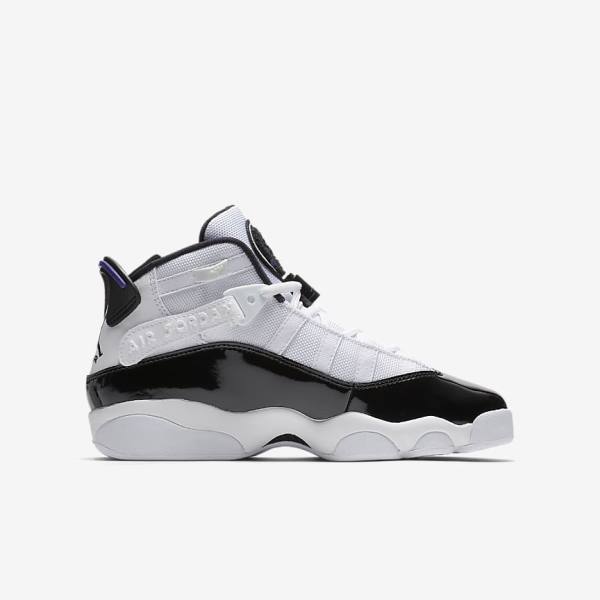 Kids' Nike Jordan 6 Rings Older Sneakers White / Black | NK426XVY