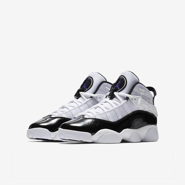 Kids' Nike Jordan 6 Rings Older Sneakers White / Black | NK426XVY