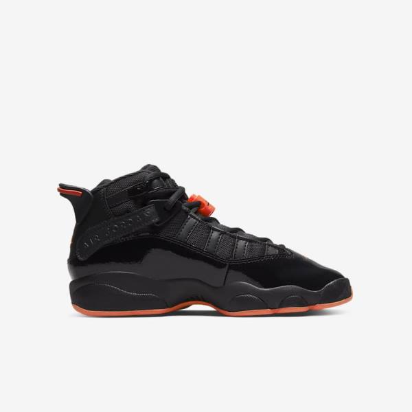 Kids' Nike Jordan 6 Rings Older Sneakers Black | NK504KHQ