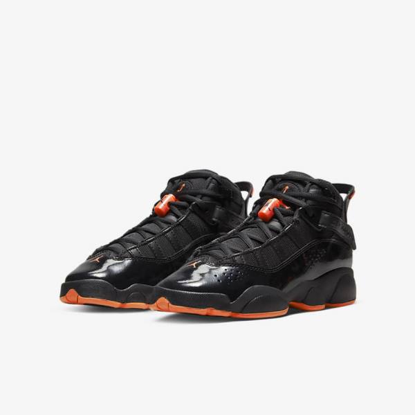 Kids' Nike Jordan 6 Rings Older Sneakers Black | NK504KHQ