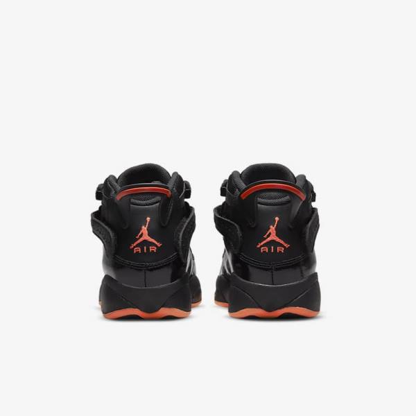 Kids' Nike Jordan 6 Rings Older Sneakers Black | NK504KHQ