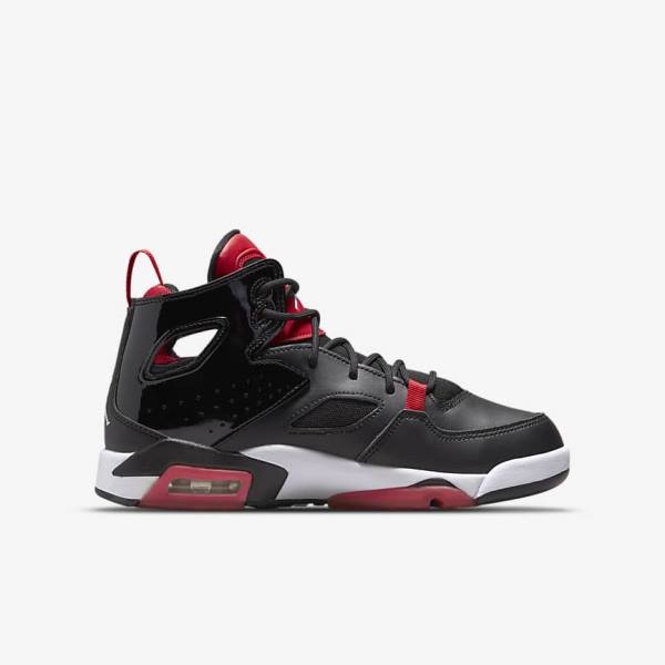 Kids' Nike Jordan Flight Club 91 Older Sneakers Black / Red / White | NK924OZS