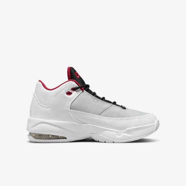 Kids' Nike Jordan Max Aura 3 Older Jordan Shoes White / Platinum / Black / Red | NK194VZA