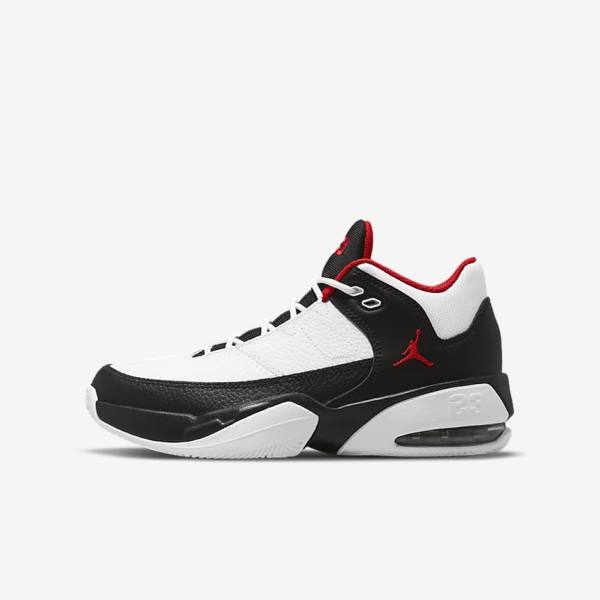 Kids\' Nike Jordan Max Aura 3 Older Sneakers White / Black / Red | NK869BVQ