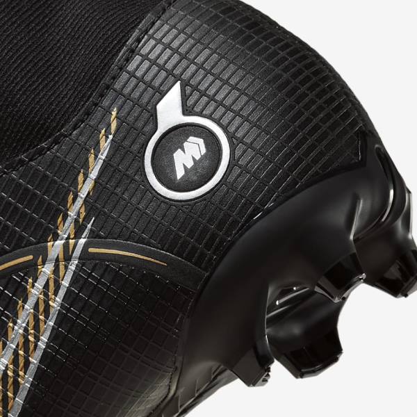 Kids' Nike Jr. Mercurial Superfly 8 Academy MG Older Multi-Ground Football Shoes Black / Metal Silver / Grey / Metal Gold | NK519JBA