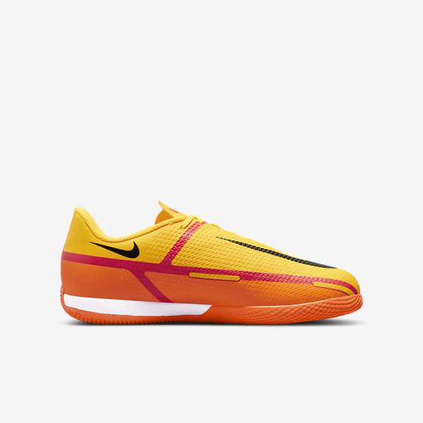 Kids' Nike Jr. Phantom GT2 Academy IC Older Indoor Court Football Shoes Orange / Light Red / Black | NK315XIP