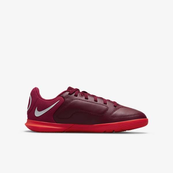 Kids' Nike Jr. Tiempo Legend 9 Club IC Older Indoor-Court Football Shoes Red / Light Red | NK583YBU