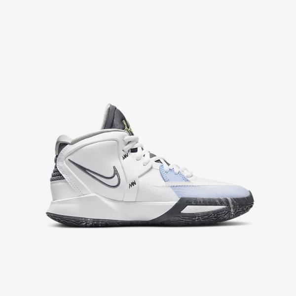 Kids' Nike Kyrie Infinity Older Basketball Shoes White / Light Blue / Grey | NK203TGI