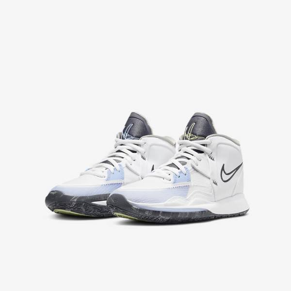 Kids' Nike Kyrie Infinity Older Basketball Shoes White / Light Blue / Grey | NK203TGI