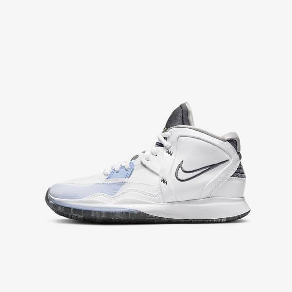 Kids\' Nike Kyrie Infinity Older Basketball Shoes White / Light Blue / Grey | NK203TGI