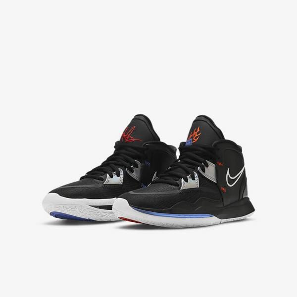 Kids' Nike Kyrie Infinity Older Basketball Shoes Black / White / Orange / Multicolor | NK217SCK