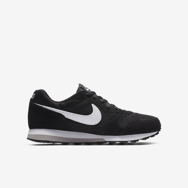 Kids' Nike MD Runner 2 Older Sneakers Black / Grey / White | NK501JSC