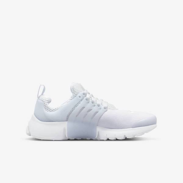 Kids' Nike Presto Older Sneakers White / Platinum / White | NK653CXO