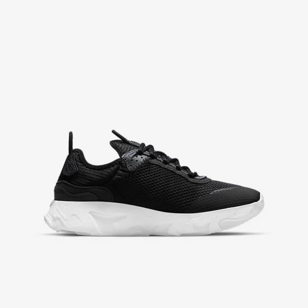 Kids' Nike React Live Older Sneakers Black / Dark Grey / White | NK067REP