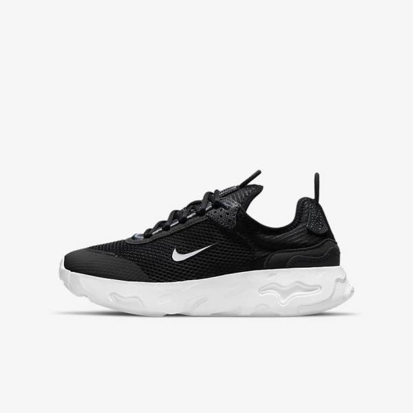 Kids\' Nike React Live Older Sneakers Black / Dark Grey / White | NK067REP