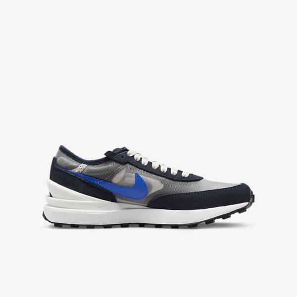 Kids' Nike Waffle One Older Sneakers Dark Obsidian / Black / Royal | NK507IFP