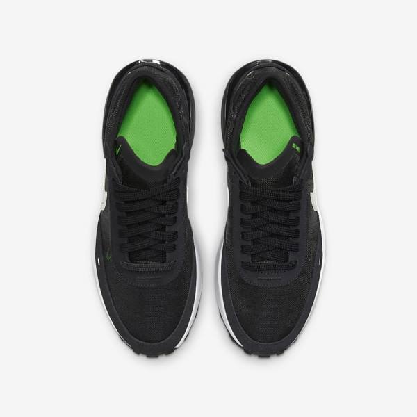 Kids' Nike Waffle One Older Sneakers Dark Grey / Black / Green | NK509LNK