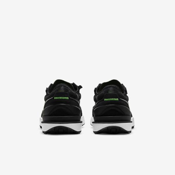 Kids' Nike Waffle One Older Sneakers Dark Grey / Black / Green | NK509LNK