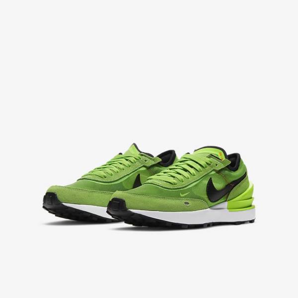 Kids' Nike Waffle One Older Sneakers Green / Red / Black | NK261ORF