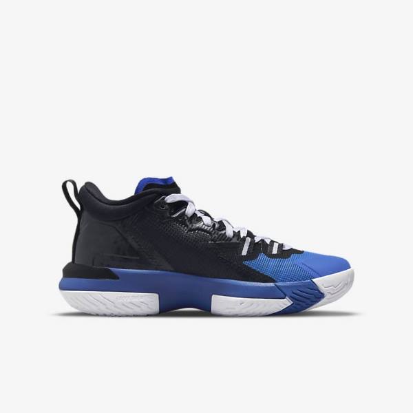 Kids' Nike Zion 1 Older Sneakers Black / Royal / White | NK913IXW