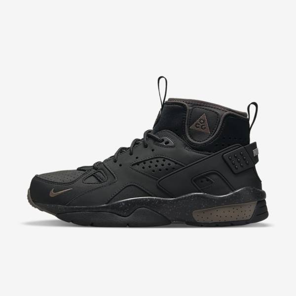 Men\'s Nike ACG Air Mowabb Sneakers Black / Olive Grey | NK380YHJ