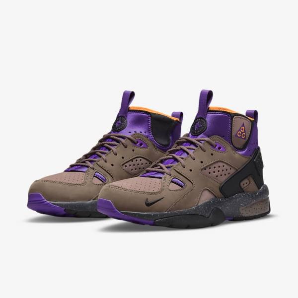 Men's Nike ACG Air Mowabb Sneakers Brown / Purple / Light | NK619VJT