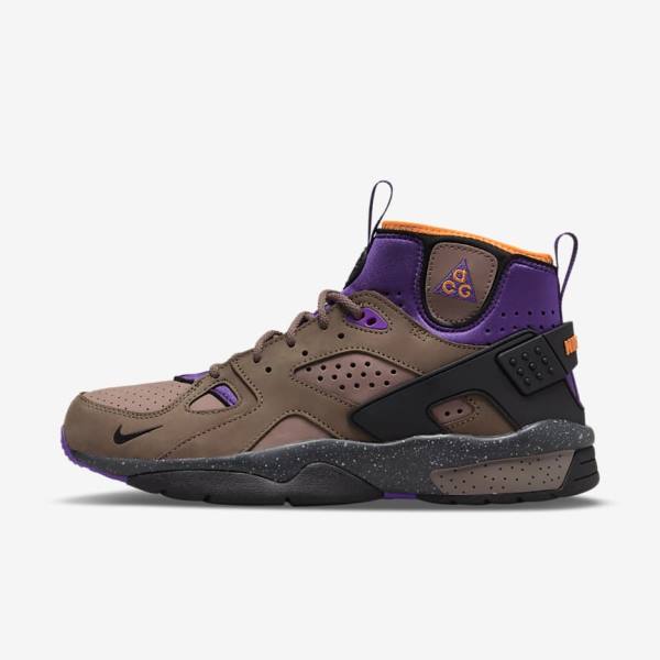 Men\'s Nike ACG Air Mowabb Sneakers Brown / Purple / Light | NK619VJT