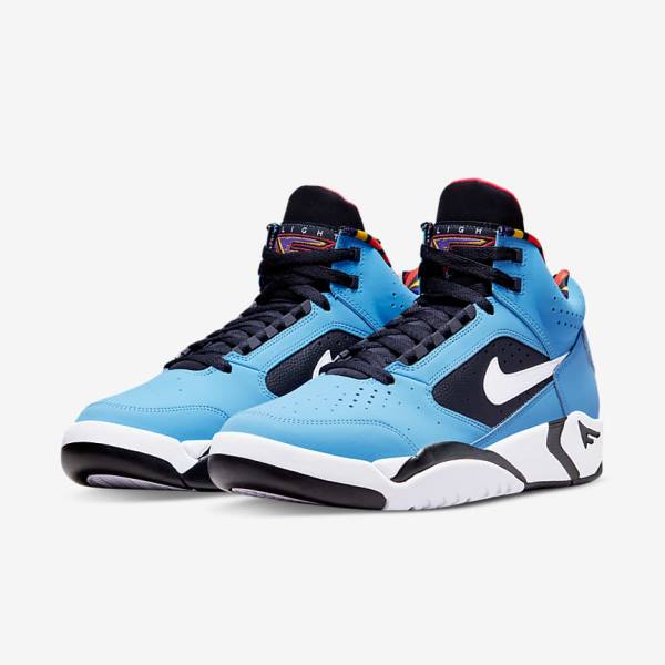 Men's Nike Air Flight Lite Mid Sneakers Blue / Red / Green / White | NK602CEL