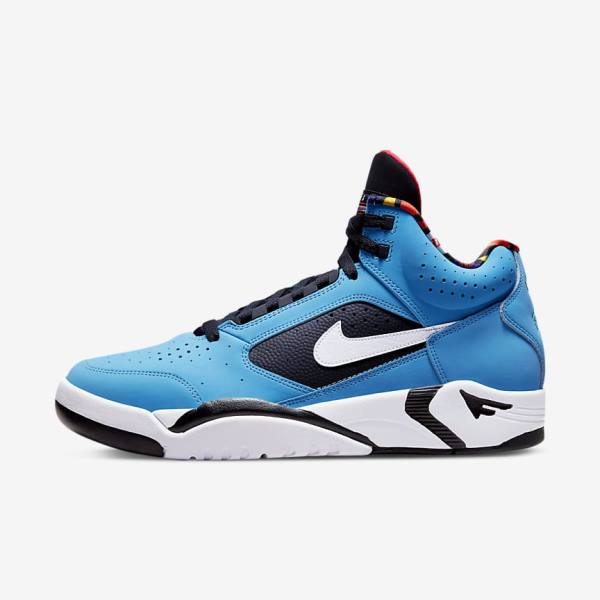 Men\'s Nike Air Flight Lite Mid Sneakers Blue / Red / Green / White | NK602CEL