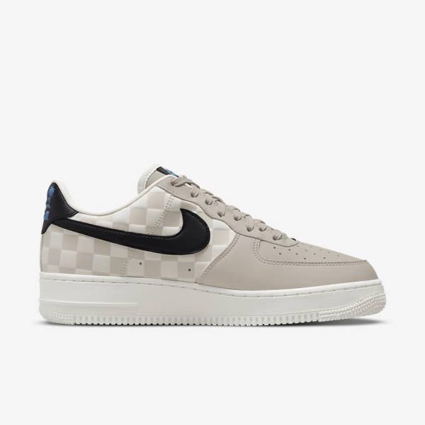 Men's Nike Air Force 1 07 QS Sneakers Cream / Black / Black | NK853ZQY