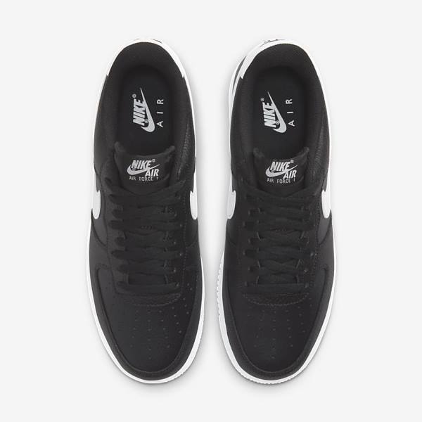 Men's Nike Air Force 1 07 Sneakers Black / White | NK082CPJ