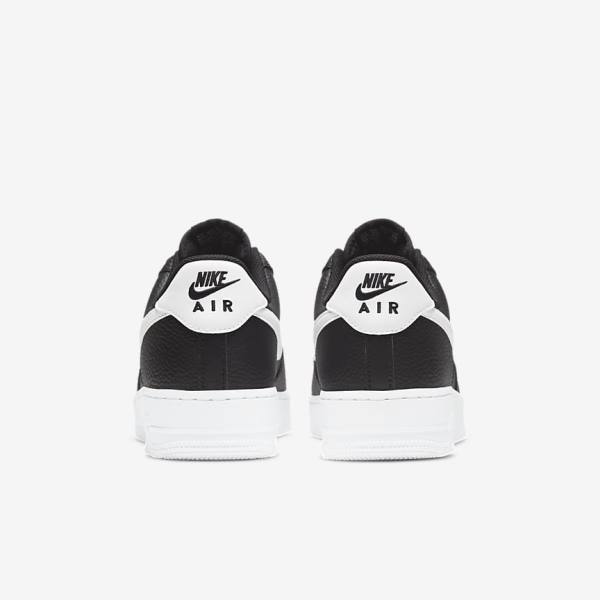 Men's Nike Air Force 1 07 Sneakers Black / White | NK082CPJ