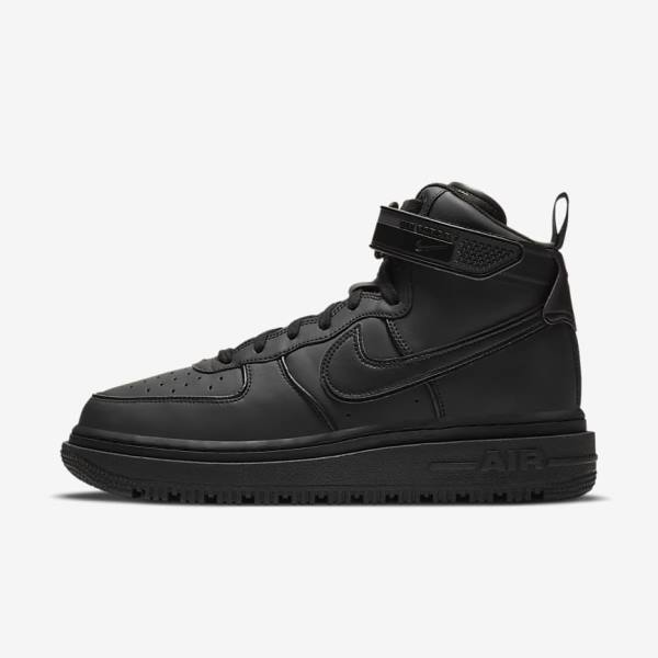 Men\'s Nike Air Force 1 Boot Sneakers Black / Dark Grey / White | NK845KLH