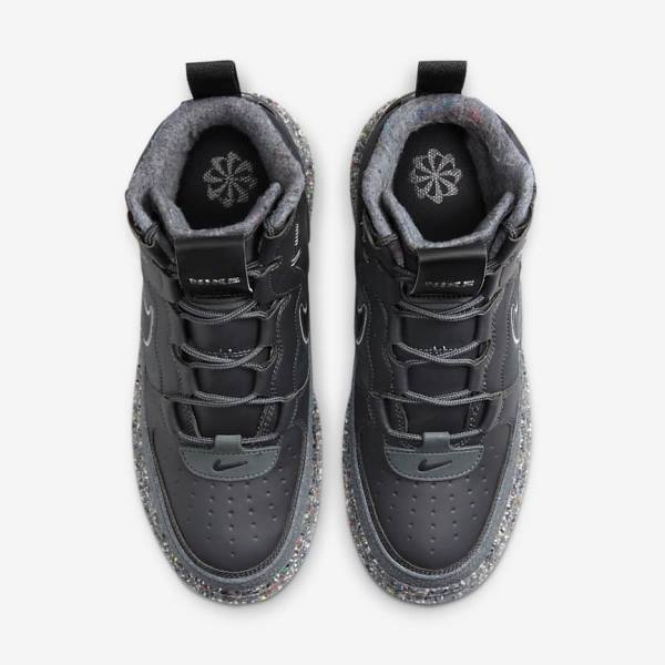 Men's Nike Air Force 1 Boot Sneakers Dark Grey / Black | NK460QTG